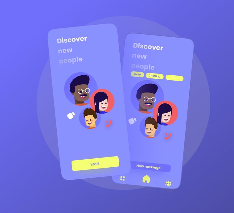 Vocal community app blue